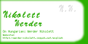 nikolett werder business card